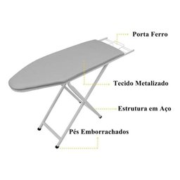 Tábua de Passar Grande Retrátil Portátil 1,42 Jumbo Robusta - 6