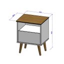 Ver imagem 4 de Mesa De Cabeceira Cancun Off White/Naturalle – Bechara Móveis