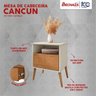 Mesa De Cabeceira Cancun Off White/Naturalle – Bechara Móveis - 5