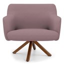 Ver imagem 6 de Kit 2 Poltronas Base Madeira Jade B-305 Veludo Rosê