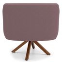Ver imagem 4 de Kit 2 Poltronas Base Madeira Jade B-305 Veludo Rosê