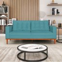 Ver imagem 2 de Sofá 2 Lugares Dubai Suede - Doce Sonho Móveis Sofá 2 Lugares Sofás Azul Turquesa