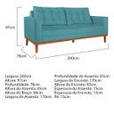 Ver imagem 4 de Sofá 2 Lugares Dubai Suede - Doce Sonho Móveis Sofá 2 Lugares Sofás Azul Turquesa