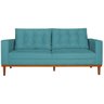Sofá 2 Lugares Dubai Suede - Doce Sonho Móveis Sofá 2 Lugares Sofás Azul Turquesa - 3