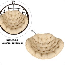 Almofada Impermeável para Balanço Suspenço Ninho - Lisato Bege - 3
