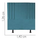 Ver imagem 2 de Cabeceira para Cama Box Casal 1,40 Cm Grécia - Oferta House Cor:azul Turquesa
