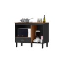 Ver imagem 1 de Balcão Cozinha Cooktop Blane 105cm com 1 Porta e 1 Gaveta Faro:preto