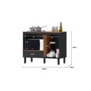 Ver imagem 3 de Balcão Cozinha Cooktop Blane 105cm com 1 Porta e 1 Gaveta Faro:preto