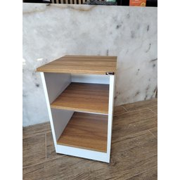Mesa de Cabeceira na Cor Freijó com Branco - 3