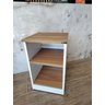 Mesa de Cabeceira na Cor Freijó com Branco - 3