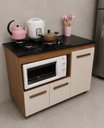 Ver imagem 5 de Balcão de Cozinha para Cooktop 5 Bocas com Nicho para Forno ou Microondas Ana - Savana/Off-White