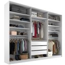 Ver imagem 2 de Closet Casal Guarda Roupa sem Porta 237cm 3 Gavetas Mdf Pisa R02 Branco - Lyam Decor