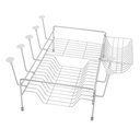 Ver imagem 2 de Escorredor de Louça Aramado 19 Pratos 7 Copos Porta Talheres Grande Cozinha em Aço Cromado