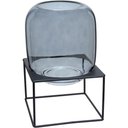 Ver imagem 1 de Vaso Decorativo Enfeite Casa Home&co com Suporte Metal Vidro 30x21x21cm Fume