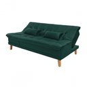 Ver imagem 6 de Sofá Cama Berlim Pés de Madeira Espuma D33 Cor:verde 403