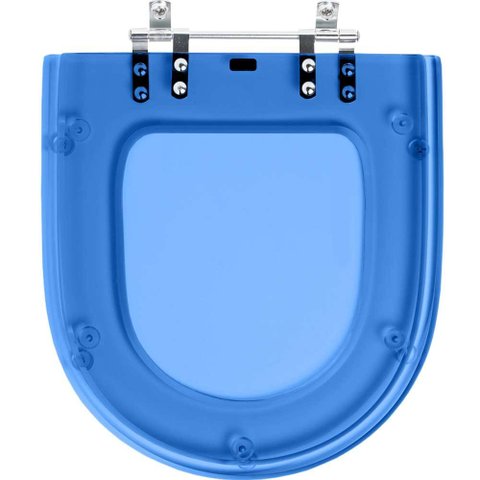 Assento Sanitario Poliester Riviera Azul Translucido para Vaso Celite