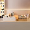 Cama Infantil Montessoriana Solteiro Cloud:branco/freijó - 2