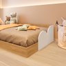 Cama Infantil Montessoriana Solteiro Cloud:branco/freijó - 7