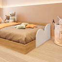 Ver imagem 7 de Cama Infantil Montessoriana Solteiro Cloud:branco/freijó