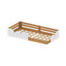 Cama Infantil Montessoriana Solteiro Cloud:branco/freijó - 4