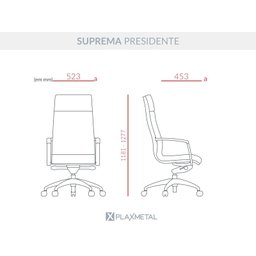 Poltrona Presidente Suprema CR Branca - 4