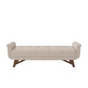 Ver imagem 1 de Puff Recamier Decorativo com Pés em Madeira 195 cm Itália P05 Linho Creme - Lyam Decor