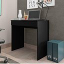 Ver imagem 2 de Mesa Escrivaninha 80cm C/ 01 Gaveta Preto