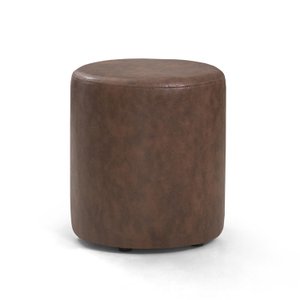 Puff Decorativo Redondo Cilíndrico Noruega - Corano Whisky