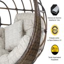 Ver imagem 5 de Balanço de Teto Hungria em Alumínio para Varanda e Jardim Trama Original