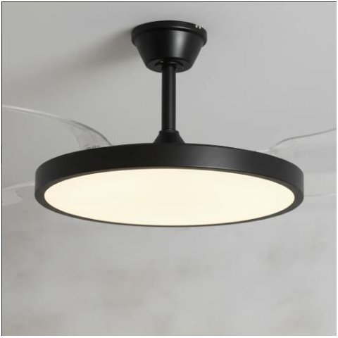 Ventilador de Teto Slim Retrátil – Preto Elegante + Controle