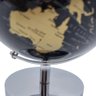 Globo Terrestre Planeta Terra Escolar Esfera Giratório Enfeite Decoração de Mesa Preto Dourado - 4