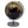 Globo Terrestre Planeta Terra Escolar Esfera Giratório Enfeite Decoração de Mesa Preto Dourado - 1