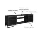 Ver imagem 3 de Conjunto Sala de Estar Estilo Industrial Rack Estante Preto P1027