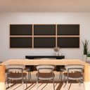 Ver imagem 2 de Painel Acústico Absorvedor Decorativo 120x60 Soft Friso Crepe Maestra Acústica:freijó/preto