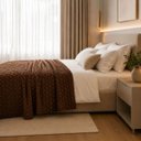 Ver imagem 3 de Cobertor Manta Fio de Ouro Casal 190x210 Toque Macio Luxo Decorativa Marrom