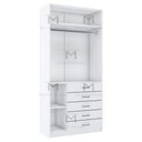 Ver imagem 4 de MÓDULO CLOSET COM CABIDEIRO + 5 GAVETAS + NICHOS M455.B (CASA) MUNDI MOVEIS