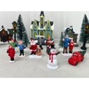 Ver imagem 3 de Vila Natalina 21 Pecas Premium Figuras de Natal Iluminacao LED Luz Loja Vitrine Decoracao Enfeites B
