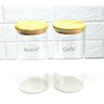 Kit 2 Pote Mantimento Vidro C Tampa De Bambu 1,4l Hermético - Transparente - 2