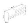 Porta Condimentos em Aço Carbono Branco e Madeira C/ Porta Papel- 80cm Linha Home - 6