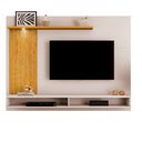 Ver imagem 1 de Painel TV Primer Off White/Naturale - Vrk Comercio On-Line