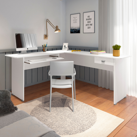 Escrivaninha Mesa para Escritório em L Cannes