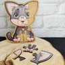 Quebra Cabeça Método Montessori Brincadeira com Aprendizado 9 Peças Gato Nível Fácil - 7