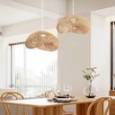 Ver imagem 5 de Pendente Rattan em Fibra Natural Boho Bancada Sala E27 Nat70