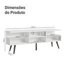 Ver mais imagens de Rack para Tv até 65 Polegadas com Pés Retro Branco Londres Madesa Branco