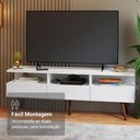 Ver imagem 4 de Rack para Tv até 65 Polegadas com Pés Retro Branco Londres Madesa Branco