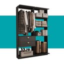 Ver imagem 5 de Closet Modulado 2 Gavetas Alasca Preto Touch Carraro
