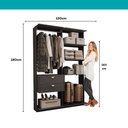 Ver imagem 7 de Closet Modulado 2 Gavetas Alasca Preto Touch Carraro