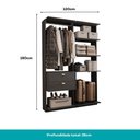 Ver imagem 4 de Closet Modulado 2 Gavetas Alasca Preto Touch Carraro