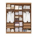 Ver imagem 2 de Guarda Roupas Casal 6 Portas 4 Gavetas Kappesberg Tapajós/branco 218cm