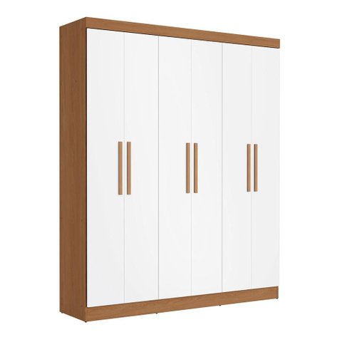 Guarda Roupas Casal 6 Portas 4 Gavetas Kappesberg Tapajós/branco 218cm